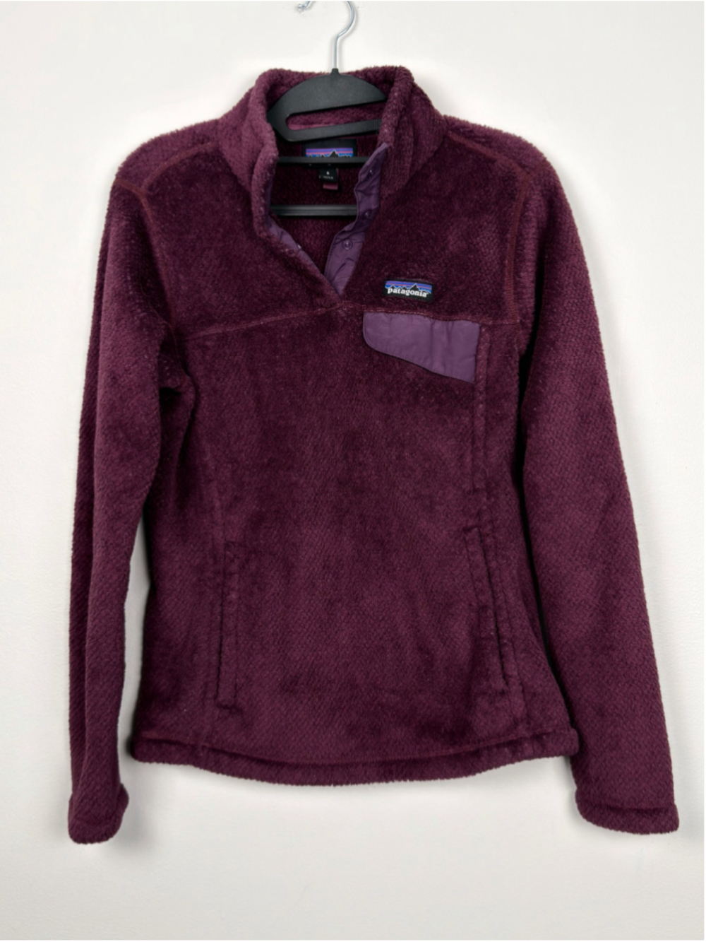 Patagonia Re-Tool Snap-T Polartec Fleece Pullover Plum Purple S